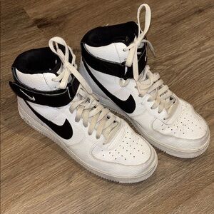 Nike Black and White High-Top Sneakers
